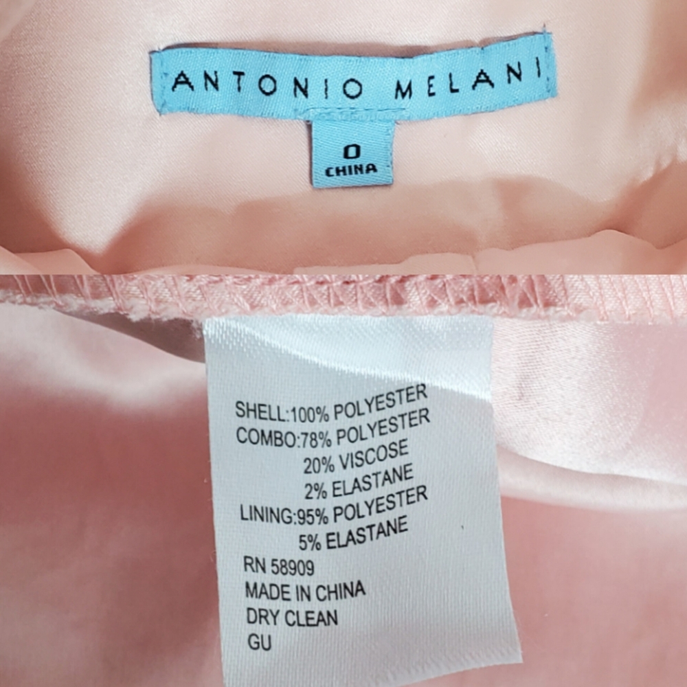 ANTONIO MELANI Blush Pink Lace Shirt Dress - Picture 14 of 14